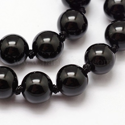 Natural Black Onyx Beads Strands G-O153-01-6mm-1