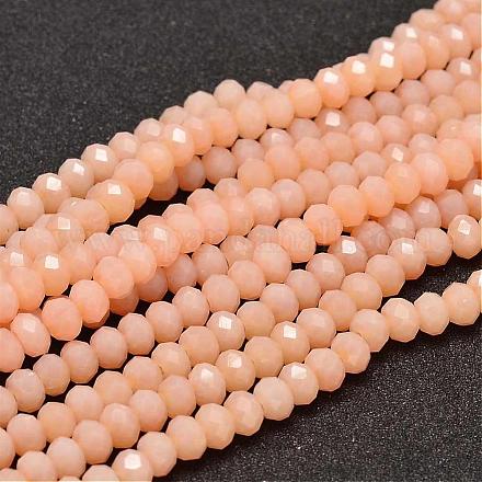 Chapelets de perles en rondelles facettées en verre GLAA-I033-6mm-32-1