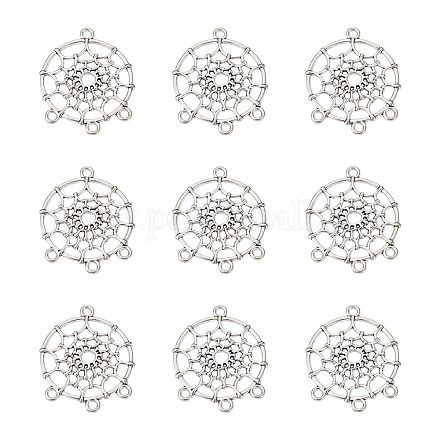 Componentes de araña de aleación de estilo tibetano enlaces TIBE-TAG0001-01-1