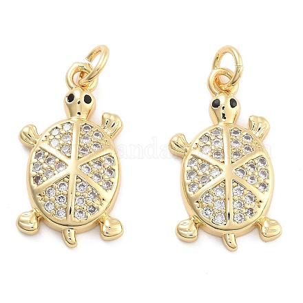 Подвески из латуни с прозрачным фианитом KK-U009-12B-G-1