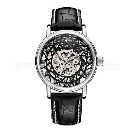 Reloj de pulsera de cuero de acero inoxidable de alta calidad WACH-G019-03F-1