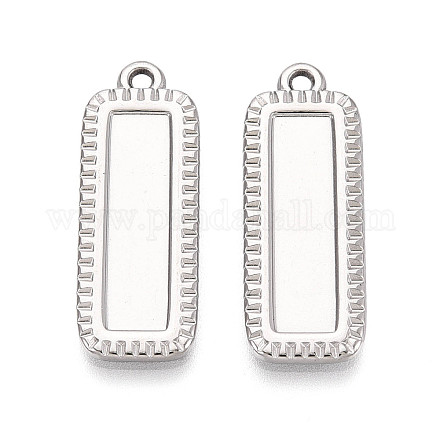 Оправы для подвесок из нержавеющей стали 304 в виде кабошонов&nbsp;STAS-N108-65P-1