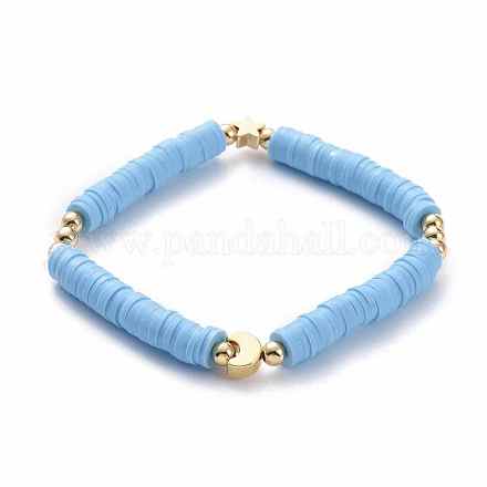 Handgemachte Polymer Clay heishi Perlen Stretch Armbänder BJEW-JB05621-02-1