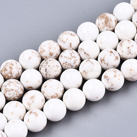 Brins de perles de magnésite naturelle X-G-S373-003-8mm-1