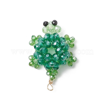 3d подвески из гальванического стекла с бисером в виде черепахи PALLOY-MZ00674-04-1