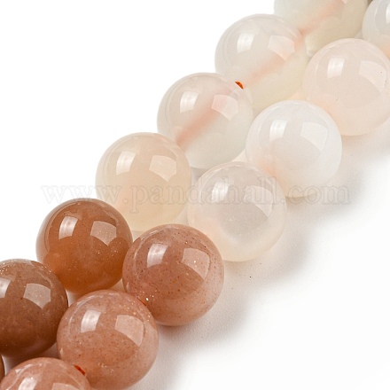 Natural Multi-Moonstone Beads Strands G-P503-10MM-04-1