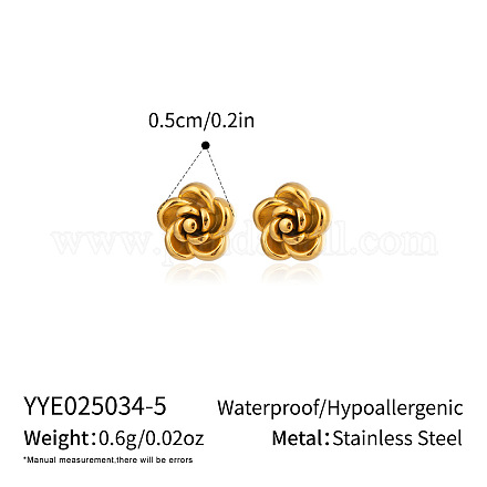 Серьги-гвоздики в форме цветка из нержавеющей стали 304 NN7854-1-1