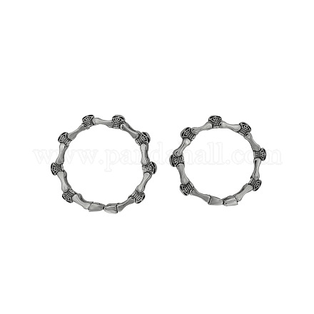 Bracelet chaîne à maillons tête de mort en acier inoxydable pour hommes WG46316-01-1