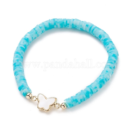 Polymer Ton Heishi Perlen Stretch Armbänder BJEW-JB05498-03-1
