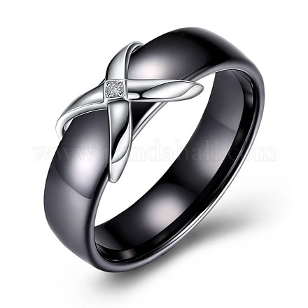 925 anello per dito in porcellana argento sterling RJEW-BB30237-B-7-1