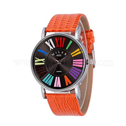 Fashionable Women's Alloy PU Leather Quartz Wristwatches WACH-L025-01A-1