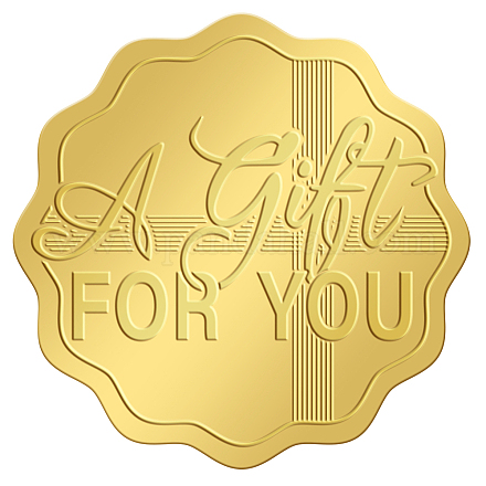 Adesivi autoadesivi in lamina d'oro in rilievo DIY-WH0211-305-1