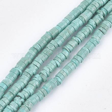 Chapelets de perles en howlite naturelle TURQ-T003-16-1