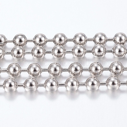 304 Stainless Steel Ball Chains CHS-H013-03-2.5MM-1