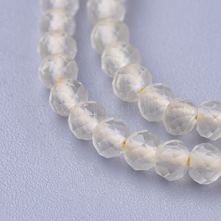 Chapelets de perles de quartz citron naturel G-E538-04-1