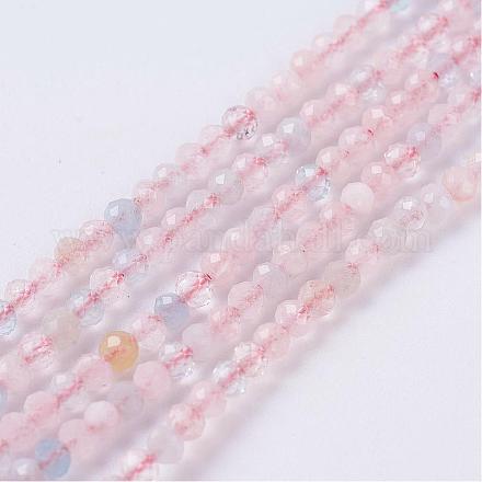 Chapelets de perles en morganite naturelle G-P278-11-2mm-1