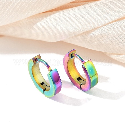 Серьги-кольца из нержавеющей стали 304 с эффектом полировки EJEW-M001-35A-1