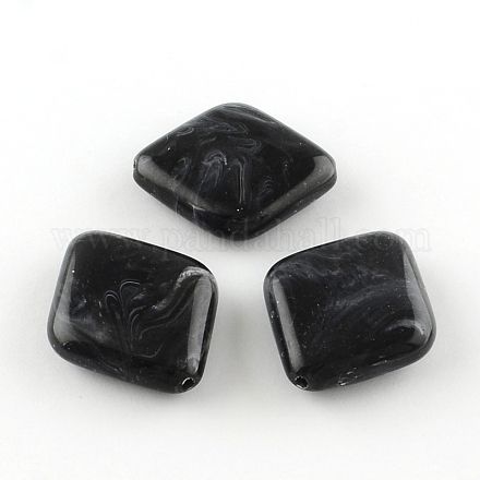 Rhombus Imitation Gemstone Acrylic Beads OACR-R043-01-1
