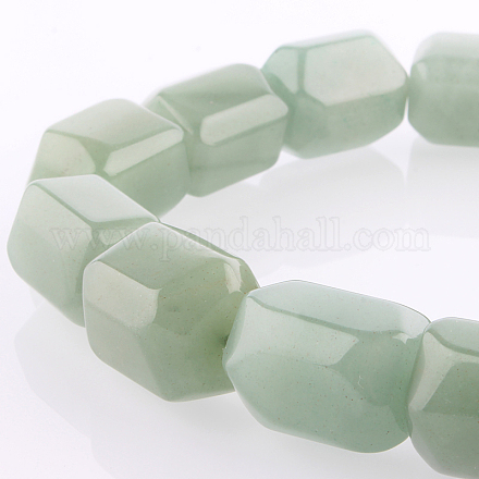 De piedras preciosas de aventurina hebras naturales perlas verdes G-E211-06-1