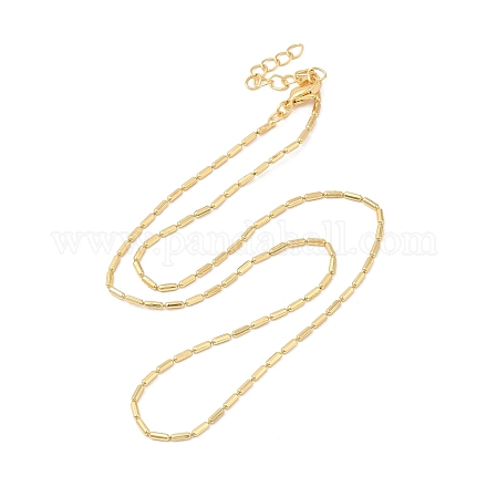 Rack Plating Brass Column Ball Chain Necklace for Women X-NJEW-F311-03G-1