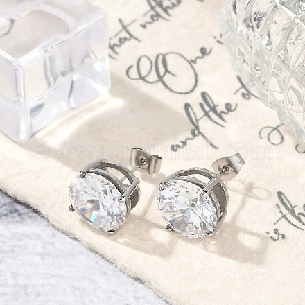 Серьги-гвоздики из нержавеющей стали 304 для женщин EJEW-F351-01P-1