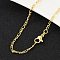 Brass Figaro Chains Necklace for Women, Cadmium Free & Lead Free, Real 18K Gold Plated, 17.52 inch(44.5cm)