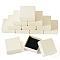 Rhombus Textured Cardboard Gift Storage Boxes, Square, Light Yellow, 7.5x7.5x3.6cm