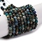 Natural Chrysocolla Beads Strands, Faceted, Round, 4mm, Hole: 0.6mm, about 96pcs/strand, 14.96