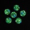 Luminous Handmade Enamel Gold Sand Glass Beads Strands, Round with Lightning, Glow in the Dark, Deep Sky Blue, 12mm, Hole: 1.4mm