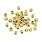 Opaque Acrylic Beads, Cube with Letter, Golden Metal Enlaced, Pale Goldenrod, 6x6x9mm, Hole: 3mm, about 3125pcs/500g