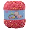 Polyester Yarn, Tweed Yarn, for Sweater Hat, for Knitting Crochet Supplies, Salmon, 2mm, about 85.30 Yards(78m)/Skein