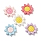 Sunflower Resin Decoden Cabochons, Mixed Color, 27x27x6mm