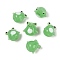 Handmade Lampwork Beads, Frog, Green, 14~16x14~16mm, Hole: 2mm