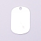 Aluminum Pendants, Stamping Blank Tag, Rectangle, Silver, 38x25.5x0.5mm, Hole: 3.5mm