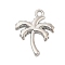 Brass Pendants, Tree Charms, Platinum, 16x12.5x2mm, Hole: 1.5mm