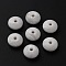 Food Grade Eco-Friendly Silicone Beads, Rondelle, Light Grey, 12x6mm, Hole: 3mm