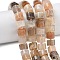 Natural Multi-Moonstone Beads Strands, Disc, Heishi Beads, with Seed Beads, 9~12.5x6~8.5mm, Hole: 1mm, about 36~48pcs/strand, 15.16''~15.94''(38.5~40.5cm)