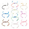 30Pcs 10 Color Nylon Bracelets Making, Mixed Color, 5-1/2~10-1/4 inch(14~26cm)