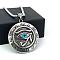 Stainless Steel Egyptian Eye of Ra Pendant Necklaces, Stainless Steel Color