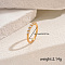 Brass Micro Pave Cubic Zirconia Finger Rings for Women, Golden