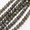 Natural Labradorite Beads Strands, Grade A, Round, Slate Gray, 8mm, Hole: 1mm