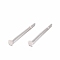 925 Sterling Silver Flat Pad Stud Earring Findings, with 925 Stamp, Silver, 12x0.7mm, Pin: 0.7mm