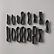15Pcs High Carbon Steel Cutting Template Set, Zip Puller Tab Leather Steel Rule Die, with Plastic Box, Gunmetal, 4.3~8.9x1~1.9x2.4cm