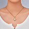 Elegant Hip-hop Style Brass Pave Clear Cubic Zirconia Star Pendant Necklaces for Daily Wear, Golden, 15.75 inch(40cm)