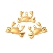 Ion Plating(IP) 304 Stainless Steel Pendants, Crab Charm, Golden, 24.5x17x3mm, Hole: 2.5mm