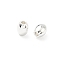 Brass Beads, Oval, Long-Lasting Plated, Lead Free & Cadmium Free, Rack Plating, 925 Sterling Silver Plated, 6x5mm, Hole: 1.6mm