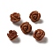 Synthetic Goldstone Carved Flower Scattered Beads, Rose, 8.5~10x10x10.5mm, Hole: 1mm