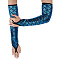 Polyester Fish Scale Gloves, Fingerless Gloves for Women and Girls, Pale Turquoise, 472x113x2mm
