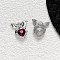 Alloy Pendants, with Heart Charms, Valentine's Day Themes, Platinum, 19x19mm
