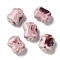 Handmade Porcelain Beads, Nuggets, Pink, 17~18x12.5~13.5x8.5~9.5mm, Hole: 2mm